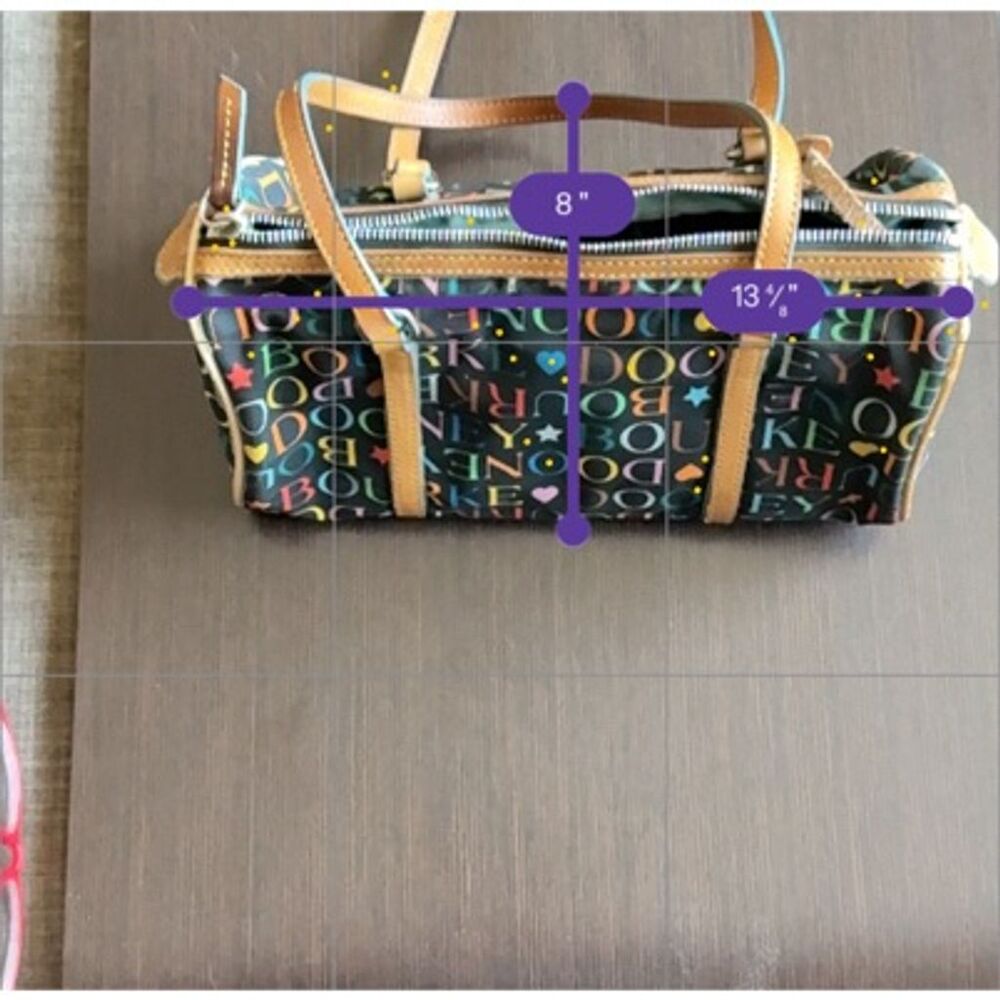 Vintage Dooney & Bourke Multicolor Graffiti Barrel Shoulder Bag - Picture 9 of 9